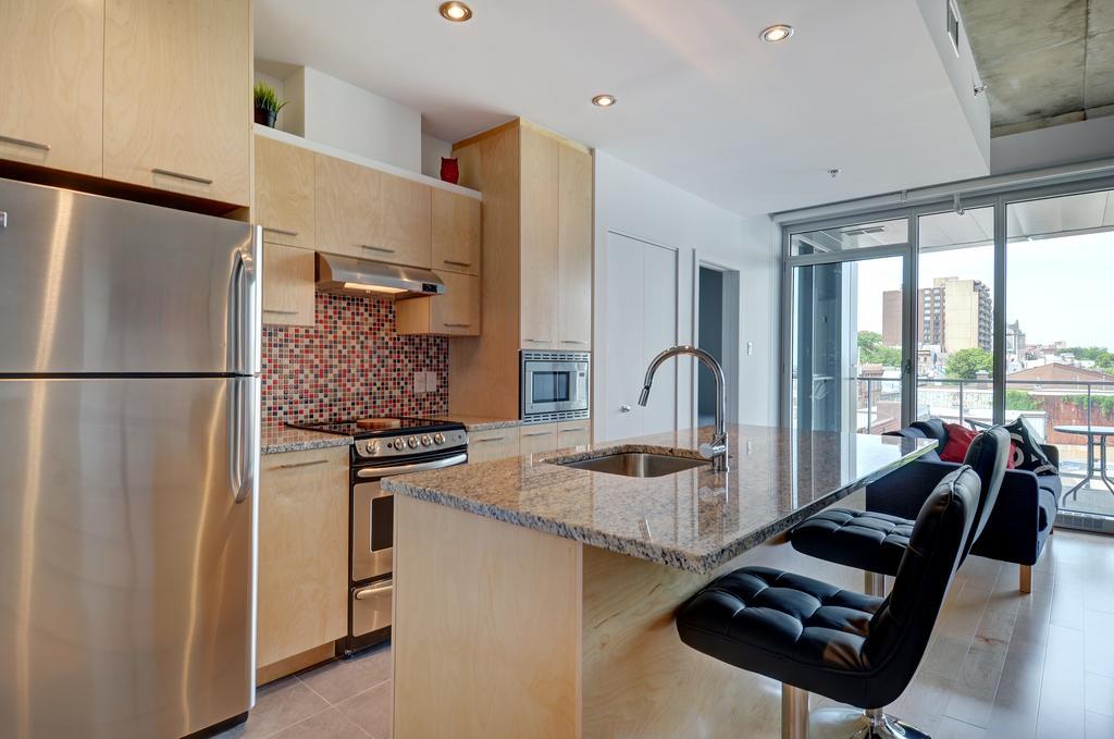 Les Immeubles Charlevoix - Le 760-605 Apartment Квебек Стая снимка